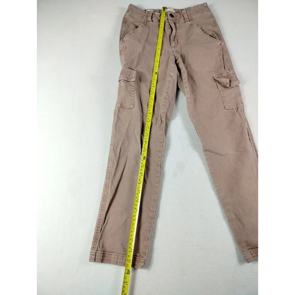 Universal Thread Cargo Jeans Women 2 Red Y2K Classiccore Normcore High Rise Slim